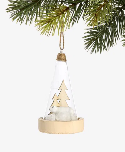 Holiday Lane Tree And Polar Bear Ornament, Macy's Exclusive In Neutral