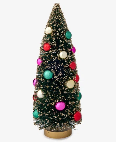 Holiday Lane Whimsy Green Faux Christmas Tree With Colorful Ornaments, Macy's Exclusive In Multi
