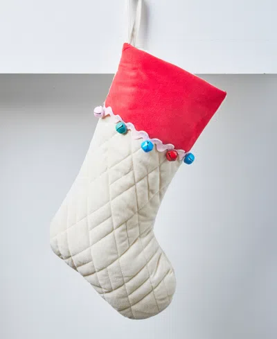 Holiday Lane Whimsy Multi-bell Colorblocked Christmas Stocking, Macy's Exclusive In No Color