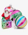 Holiday Lane Whimsy Set Of 4 Glass Ornaments, Macy's Exclusive In Multi