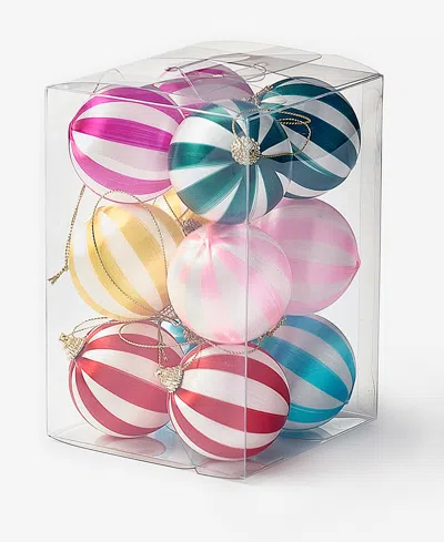 Holiday Lane Whimsy Set Of 6 Satin Ball Ornaments, Macy's Exclusive In No Color
