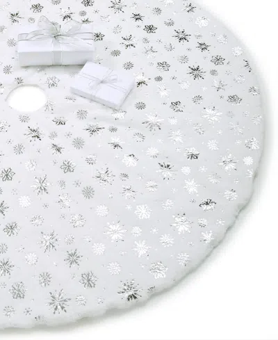 Holiday Lane White Snowflake Tree Skirt, Created For Macy's In No Color