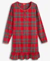 Holiday Lane 's Women's Brinkley Plaid Flannel Sleep Dress Matching Family Pajamas, Created For Macy's In Multi