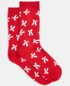 Holiday Lane Women's Bow-print Socks 10021312600, Macy's Exclusive In Red