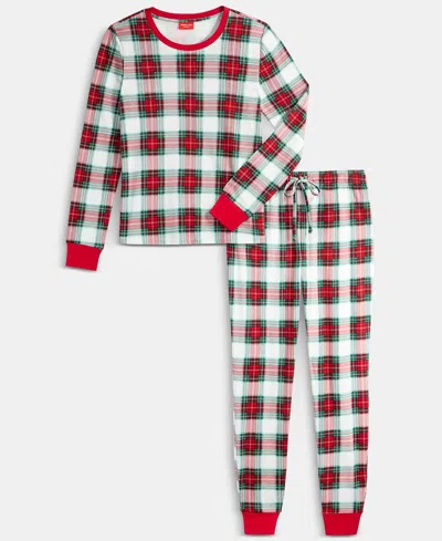 Holiday Lane 's Women's Merry Plaid Crew Neck Matching Family Pajamas Set, Created For Macy's In Multi