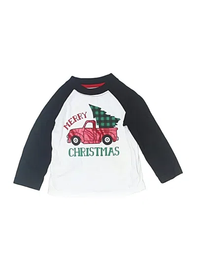 Pre-owned Holiday Time Kids' 3/4 Sleeve T-shirt In White