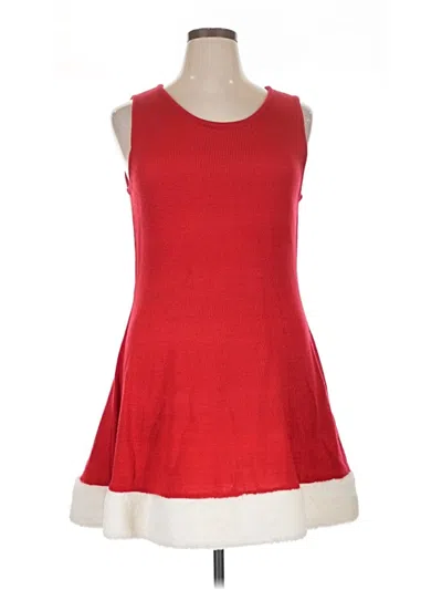Pre-owned Holiday Time Casual Dress In Red