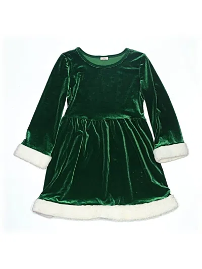 Pre-owned Holiday Time Kids' Dress In Green