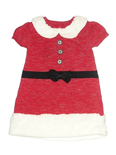 Pre-owned Holiday Time Kids' Dress In Red