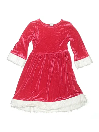 Pre-owned Holiday Time Kids' Dress In Red