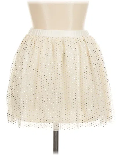 Pre-owned Holiday Time Formal Skirt In Ivory