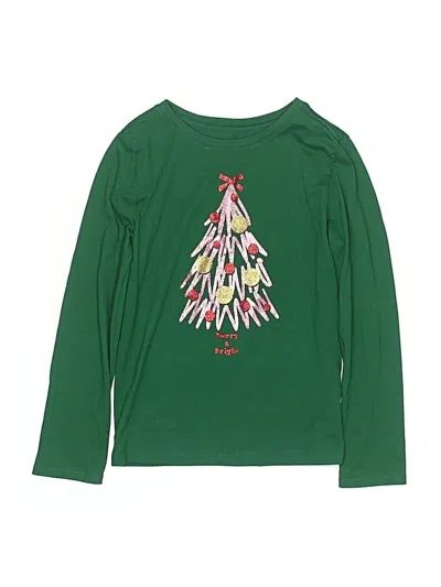 Pre-owned Holiday Time Kids' Long Sleeve T-shirt In Green