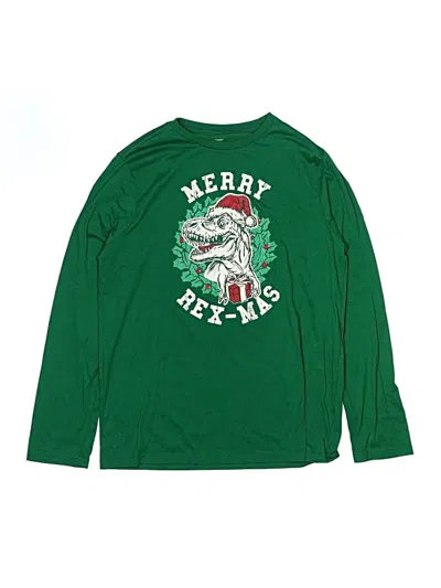 Pre-owned Holiday Time Kids' Long Sleeve T-shirt In Green