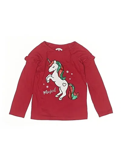 Pre-owned Holiday Time Kids' Long Sleeve T-shirt In Red