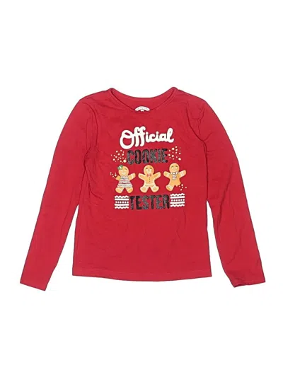 Pre-owned Holiday Time Kids' Long Sleeve T-shirt In Red