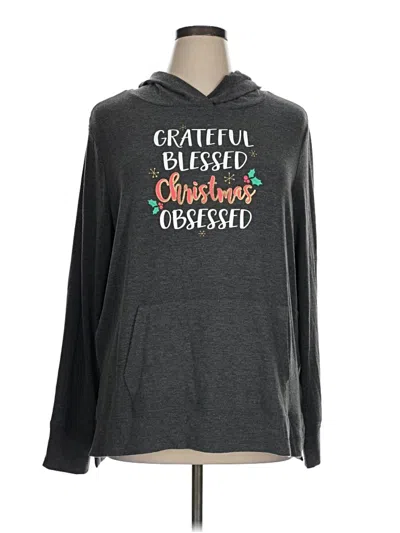 Pre-owned Holiday Time Pullover Hoodie In Gray