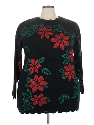 Pre-owned Holiday Time Pullover Sweater In Black