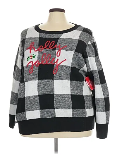 Pre-owned Holiday Time Pullover Sweater In Black