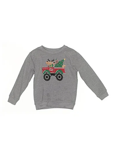 Pre-owned Holiday Time Kids' Pullover Sweater In Gray