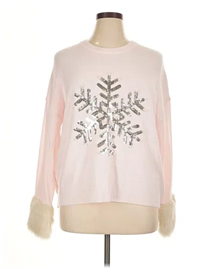 Pre-owned Holiday Time Pullover Sweater In Pink