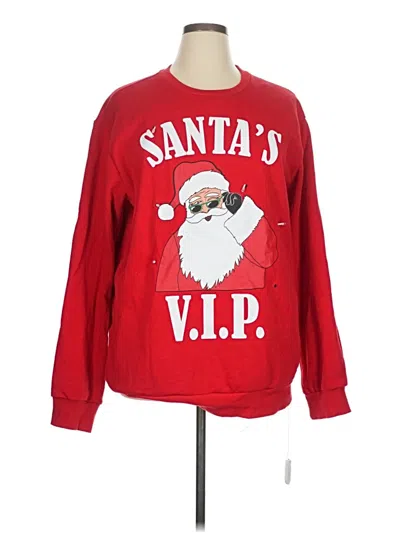 Pre-owned Holiday Time Pullover Sweater In Red