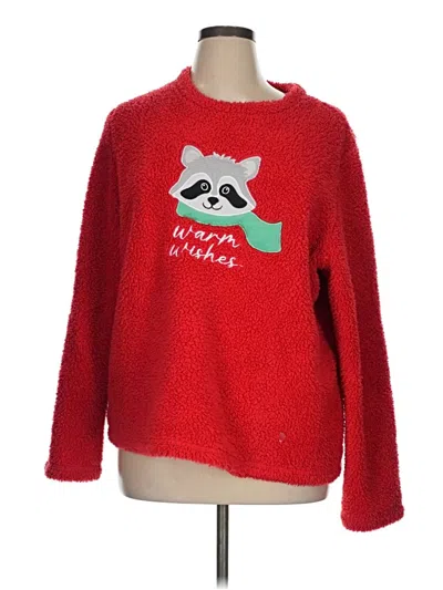 Pre-owned Holiday Time Pullover Sweater In Red