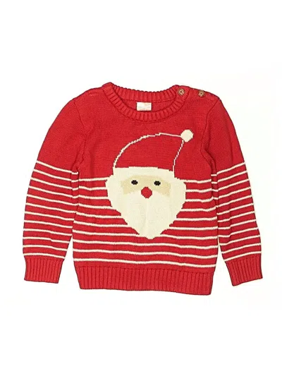Pre-owned Holiday Time Kids' Pullover Sweater In Red