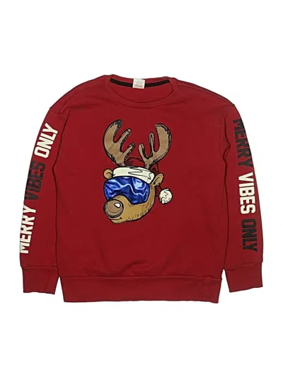 Pre-owned Holiday Time Kids' Pullover Sweater In Red