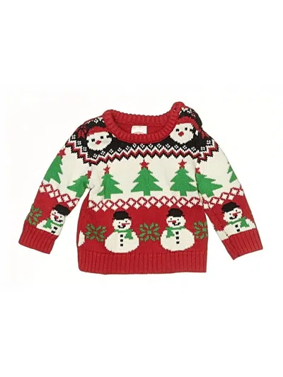 Pre-owned Holiday Time Babies' Pullover Sweater In Red