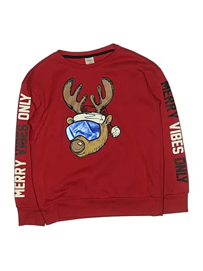 Pre-owned Holiday Time Kids' Pullover Sweater In Red