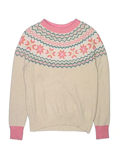 Pre-owned Holiday Time Kids' Pullover Sweater In Tan