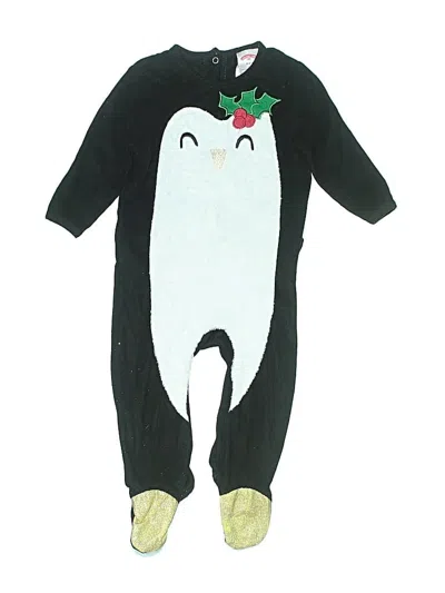 Pre-owned Holiday Time Babies' Short Sleeve Onesie In Black