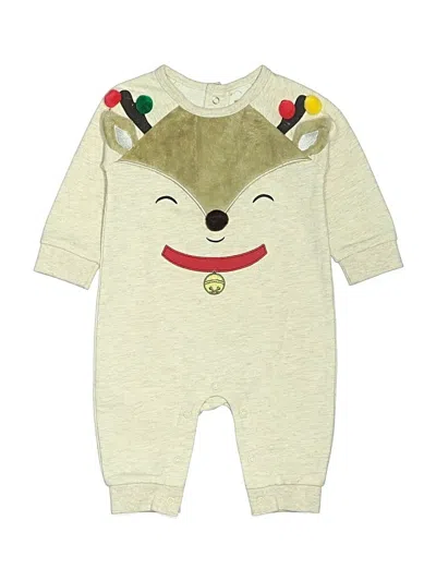 Pre-owned Holiday Time Babies' Short Sleeve Onesie In Gold