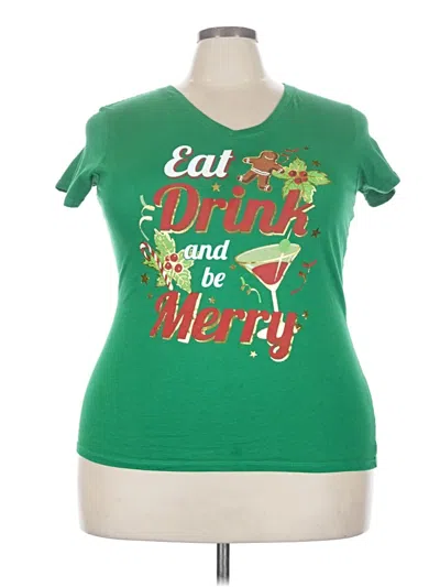 Pre-owned Holiday Time Short Sleeve T-shirt In Green