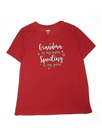 Pre-owned Holiday Time Kids' Short Sleeve T-shirt In Red