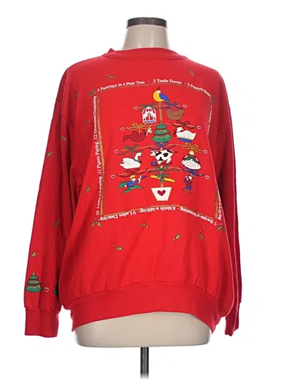 Pre-owned Holiday Time Sweatshirt In Red