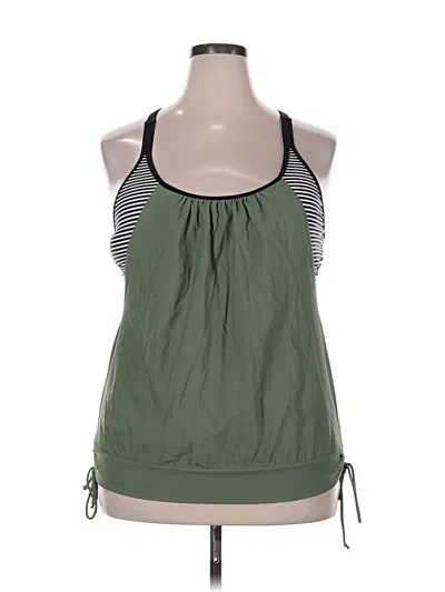 Pre-owned Holipick Sleeveless Top Green Halter Neckline Tops