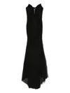 Holland & Holland Embellished Fishtail Maxi Dress In Black
