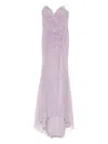 Holland & Holland Embellished Mermaid Maxi Dress In Purple