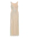 Holland & Holland Embellished Round-neck Maxi Dress In Neutral