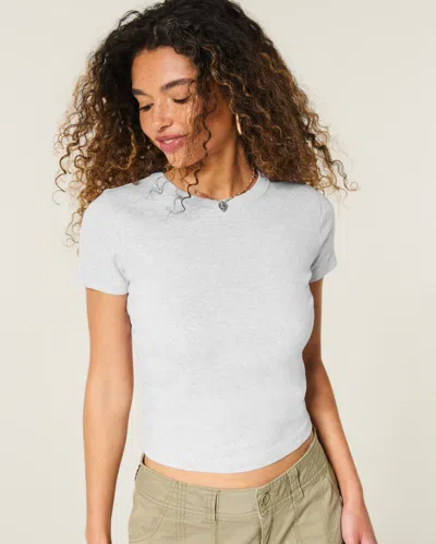 Short Sleeve Baby Tee In Gray from Hollister