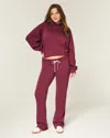 Hollister 1994 Graphic Bootcut Sweatpants In Burgundy