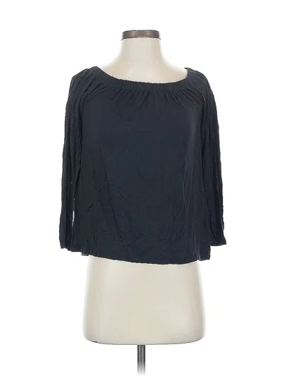 Pre-owned Hollister 3/4 Sleeve T-shirt In Blue