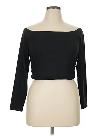 Pre-owned Hollister 3/4 Sleeve T-shirt In Black