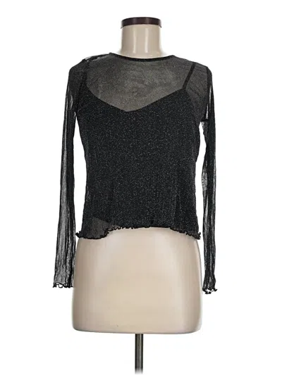 Pre-owned Hollister 3/4 Sleeve T-shirt In Black