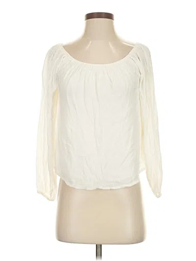 Pre-owned Hollister 3/4 Sleeve T-shirt In White