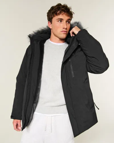 Hollister All-weather Parka In Black