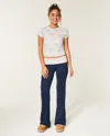 Hollister Always Cozy Knit Foldover Waist Flare Pants In Blue