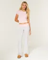 Hollister Always Cozy Knit Foldover Waist Flare Pants In Gray