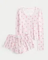 Hollister Always Cozy Long-sleeve Scoop Top & Shorts Set